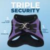imageBest Pet Supplies  All Weather MeshPlush Reflective No Pull Harness for Small Medium Dogs Cats  Secure with Hook ampamp Loop Fastener Buckle Double DRings  Fuchsia Corduroy MPurple Faux Leather