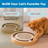 imageBest Pet Supplies Catify Cat Scratcher Fun Interactive Scratchers Claw Safe Furniture Saver Indoor Play Support Natural Cat Behaviors Heavy Duty  Beige3 Pack Round