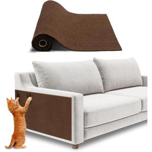 imageBest Pet Supplies Catify Cat Scratcher Fun Interactive Scratchers Claw Safe Furniture Saver Indoor Play Support Natural Cat Behaviors Heavy Duty  BeigeBrown 394 x 158