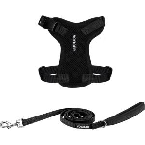 imageBest Pet Supplies Voyager Stepin Lock Pet Harness Supports Small Medium and Large Breed PuppiesCats  Black Set XXXS