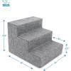 imageBest Pet Supplies Dog Stairs ampamp Steps  Foam Steps for Small Dogs ampamp Cats NonSlip Indoor Balanced Pet Step Support Dog Ramp No Assembly Ash Gray Linen 2Step 12inch HeightAsh Gray Linen