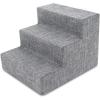 imageBest Pet Supplies Dog Stairs ampamp Steps  Foam Steps for Small Dogs ampamp Cats NonSlip Indoor Balanced Pet Step Support Dog Ramp No Assembly Ash Gray Linen 2Step 12inch HeightAsh Gray Linen