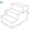 imageBest Pet Supplies Dog Stairs ampamp Steps  Foam Steps for Small Dogs ampamp Cats NonSlip Indoor Balanced Pet Step Support Dog Ramp No Assembly Ash Gray Linen 2Step 12inch HeightAsh Gray Linen