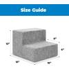 imageBest Pet Supplies Dog Stairs ampamp Steps  Foam Steps for Small Dogs ampamp Cats NonSlip Indoor Balanced Pet Step Support Dog Ramp No Assembly Ash Gray Linen 2Step 12inch HeightAsh Gray Linen