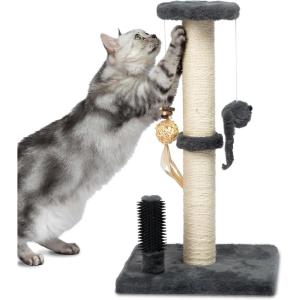 imageBest Pet Supplies Catify Cat Scratcher Fun Interactive Scratchers Posts Poles Claw Safe Furniture Saver Indoor Play Support Natural Cat Behaviors Heavy Duty  Beige LargeGray