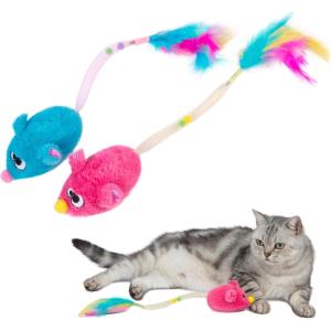 imageCatify by Best Pet Supplies Interactive Cat Toys  Plush MotionActivated ampamp Squeaking Toys with Premium North American Catnip for Indoor Cats ampamp Kittens  Duckling YellowSqueaking Mice Blue  Fuchsia