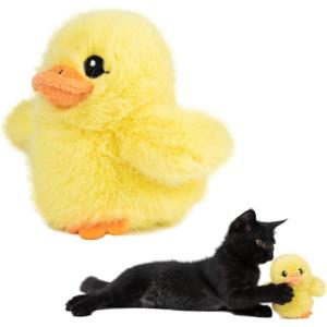 imageCatify by Best Pet Supplies Interactive Cat Toys  Plush MotionActivated ampamp Squeaking Toys with Premium North American Catnip for Indoor Cats ampamp Kittens  Duckling YellowDuckling Yellow