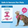 image:imageVoyager EscapeProof Stepin Lock Cat Harness amp 5ft NeopreneHandle Leash Set AllWeather Mesh with Reflective Stitching for Small to Large Cats by Best Pet Supplies Orange SFuchsia 327