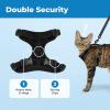 image:imageVoyager EscapeProof Stepin Lock Cat Harness amp 5ft NeopreneHandle Leash Set AllWeather Mesh with Reflective Stitching for Small to Large Cats by Best Pet Supplies Orange SBlack 327