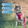 image:imageVoyager EscapeProof Stepin Lock Cat Harness amp 5ft NeopreneHandle Leash Set AllWeather Mesh with Reflective Stitching for Small to Large Cats by Best Pet Supplies Orange SHarness Leash Set Fuchsia
