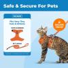 image:imageVoyager EscapeProof Stepin Lock Cat Harness amp 5ft NeopreneHandle Leash Set AllWeather Mesh with Reflective Stitching for Small to Large Cats by Best Pet Supplies Orange SOrange 327