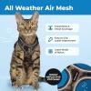 image:imageVoyager EscapeProof Stepin Lock Cat Harness amp 5ft NeopreneHandle Leash Set AllWeather Mesh with Reflective Stitching for Small to Large Cats by Best Pet Supplies Orange SArmy 327