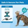 image:imageVoyager EscapeProof Stepin Lock Cat Harness amp 5ft NeopreneHandle Leash Set AllWeather Mesh with Reflective Stitching for Small to Large Cats by Best Pet Supplies Orange SBlack TrimTurquoise 327