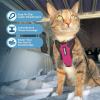 image:imageVoyager EscapeProof Stepin Lock Cat Harness amp 5ft NeopreneHandle Leash Set AllWeather Mesh with Reflective Stitching for Small to Large Cats by Best Pet Supplies Orange SHarness Leash Set FuchsiaBlack Trim