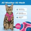image:imageVoyager EscapeProof Stepin Lock Cat Harness amp 5ft NeopreneHandle Leash Set AllWeather Mesh with Reflective Stitching for Small to Large Cats by Best Pet Supplies Orange SFuchsia 327