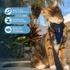 image:imageVoyager EscapeProof Stepin Lock Cat Harness amp 5ft NeopreneHandle Leash Set AllWeather Mesh with Reflective Stitching for Small to Large Cats by Best Pet Supplies Orange SHarness Leash Set Royal BlueBlack Trim