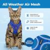 image:imageVoyager EscapeProof Stepin Lock Cat Harness amp 5ft NeopreneHandle Leash Set AllWeather Mesh with Reflective Stitching for Small to Large Cats by Best Pet Supplies Orange SRoyal Blue 327