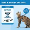 image:imageVoyager EscapeProof Stepin Lock Cat Harness amp 5ft NeopreneHandle Leash Set AllWeather Mesh with Reflective Stitching for Small to Large Cats by Best Pet Supplies Orange SBlack TrimBaby Blue 327