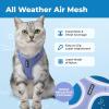 image:imageVoyager EscapeProof Stepin Lock Cat Harness amp 5ft NeopreneHandle Leash Set AllWeather Mesh with Reflective Stitching for Small to Large Cats by Best Pet Supplies Orange SLavender