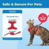 image:imageVoyager EscapeProof Stepin Lock Cat Harness amp 5ft NeopreneHandle Leash Set AllWeather Mesh with Reflective Stitching for Small to Large Cats by Best Pet Supplies Orange SRed 327