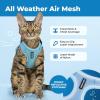 image:imageVoyager EscapeProof Stepin Lock Cat Harness amp 5ft NeopreneHandle Leash Set AllWeather Mesh with Reflective Stitching for Small to Large Cats by Best Pet Supplies Orange SBaby Blue 327