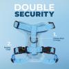 image:imageVoyager EscapeProof Stepin Lock Cat Harness amp 5ft NeopreneHandle Leash Set AllWeather Mesh with Reflective Stitching for Small to Large Cats by Best Pet Supplies Orange SHarness Leash Set Baby Blue