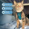 image:imageVoyager EscapeProof Stepin Lock Cat Harness amp 5ft NeopreneHandle Leash Set AllWeather Mesh with Reflective Stitching for Small to Large Cats by Best Pet Supplies Orange SHarness Leash Set TurquoiseBlack Trim