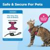 image:imageVoyager EscapeProof Stepin Lock Cat Harness amp 5ft NeopreneHandle Leash Set AllWeather Mesh with Reflective Stitching for Small to Large Cats by Best Pet Supplies Orange SBlack TrimFuchsia 327