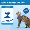 image:imageVoyager EscapeProof Stepin Lock Cat Harness amp 5ft NeopreneHandle Leash Set AllWeather Mesh with Reflective Stitching for Small to Large Cats by Best Pet Supplies Orange SRoyal Blue 327