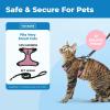 image:imageVoyager EscapeProof Stepin Lock Cat Harness amp 5ft NeopreneHandle Leash Set AllWeather Mesh with Reflective Stitching for Small to Large Cats by Best Pet Supplies Orange SBlack TrimPink 327