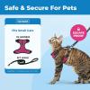 image:imageVoyager EscapeProof Stepin Lock Cat Harness amp 5ft NeopreneHandle Leash Set AllWeather Mesh with Reflective Stitching for Small to Large Cats by Best Pet Supplies Orange SBlack TrimFuchsia 327
