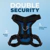 image:imageVoyager EscapeProof Stepin Lock Cat Harness amp 5ft NeopreneHandle Leash Set AllWeather Mesh with Reflective Stitching for Small to Large Cats by Best Pet Supplies Orange SHarness Leash Set Royal BlueBlack Trim
