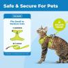 image:imageVoyager EscapeProof Stepin Lock Cat Harness amp 5ft NeopreneHandle Leash Set AllWeather Mesh with Reflective Stitching for Small to Large Cats by Best Pet Supplies Orange SLime 327