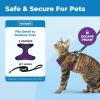 image:imageVoyager EscapeProof Stepin Lock Cat Harness amp 5ft NeopreneHandle Leash Set AllWeather Mesh with Reflective Stitching for Small to Large Cats by Best Pet Supplies Orange SBlack TrimPurple 327