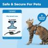 image:imageVoyager EscapeProof Stepin Lock Cat Harness amp 5ft NeopreneHandle Leash Set AllWeather Mesh with Reflective Stitching for Small to Large Cats by Best Pet Supplies Orange SBlack TrimBaby Blue 327