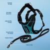image:imageVoyager EscapeProof Stepin Lock Cat Harness amp 5ft NeopreneHandle Leash Set AllWeather Mesh with Reflective Stitching for Small to Large Cats by Best Pet Supplies Orange SHarness Leash Set TurquoiseBlack Trim