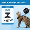 image:imageVoyager EscapeProof Stepin Lock Cat Harness amp 5ft NeopreneHandle Leash Set AllWeather Mesh with Reflective Stitching for Small to Large Cats by Best Pet Supplies Orange SBlack 327