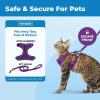 image:imageVoyager EscapeProof Stepin Lock Cat Harness amp 5ft NeopreneHandle Leash Set AllWeather Mesh with Reflective Stitching for Small to Large Cats by Best Pet Supplies Orange SPurple 327
