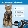 image:imageVoyager EscapeProof Stepin Lock Cat Harness amp 5ft NeopreneHandle Leash Set AllWeather Mesh with Reflective Stitching for Small to Large Cats by Best Pet Supplies Orange SBlack 327