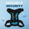 image:imageVoyager EscapeProof Stepin Lock Cat Harness amp 5ft NeopreneHandle Leash Set AllWeather Mesh with Reflective Stitching for Small to Large Cats by Best Pet Supplies Orange SHarness Leash Set TurquoiseBlack Trim