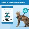 image:imageVoyager EscapeProof Stepin Lock Cat Harness amp 5ft NeopreneHandle Leash Set AllWeather Mesh with Reflective Stitching for Small to Large Cats by Best Pet Supplies Orange SBlack TrimTurquoise 327