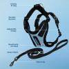 image:imageVoyager EscapeProof Stepin Lock Cat Harness amp 5ft NeopreneHandle Leash Set AllWeather Mesh with Reflective Stitching for Small to Large Cats by Best Pet Supplies Orange SHarness Leash Set Baby BlueBlack Trim