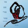 image:imageVoyager EscapeProof Stepin Lock Cat Harness amp 5ft NeopreneHandle Leash Set AllWeather Mesh with Reflective Stitching for Small to Large Cats by Best Pet Supplies Orange SHarness Leash Set RedBlack Trim
