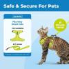 image:imageVoyager EscapeProof Stepin Lock Cat Harness amp 5ft NeopreneHandle Leash Set AllWeather Mesh with Reflective Stitching for Small to Large Cats by Best Pet Supplies Orange SLime 327