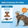 image:imageVoyager EscapeProof Stepin Lock Cat Harness amp 5ft NeopreneHandle Leash Set AllWeather Mesh with Reflective Stitching for Small to Large Cats by Best Pet Supplies Orange SBlack TrimOrange 327