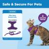 image:imageVoyager EscapeProof Stepin Lock Cat Harness amp 5ft NeopreneHandle Leash Set AllWeather Mesh with Reflective Stitching for Small to Large Cats by Best Pet Supplies Orange SPurple 327