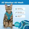 image:imageVoyager EscapeProof Stepin Lock Cat Harness amp 5ft NeopreneHandle Leash Set AllWeather Mesh with Reflective Stitching for Small to Large Cats by Best Pet Supplies Orange STurquoise 327