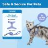 image:imageVoyager EscapeProof Stepin Lock Cat Harness amp 5ft NeopreneHandle Leash Set AllWeather Mesh with Reflective Stitching for Small to Large Cats by Best Pet Supplies Orange SLavender