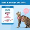 image:imageVoyager EscapeProof Stepin Lock Cat Harness amp 5ft NeopreneHandle Leash Set AllWeather Mesh with Reflective Stitching for Small to Large Cats by Best Pet Supplies Orange SPink 327