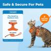 image:imageVoyager EscapeProof Stepin Lock Cat Harness amp 5ft NeopreneHandle Leash Set AllWeather Mesh with Reflective Stitching for Small to Large Cats by Best Pet Supplies Orange SOrange 327
